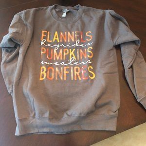 Cozy Fall Things Custom Made Crewneck Sweatshirt, Size Small,